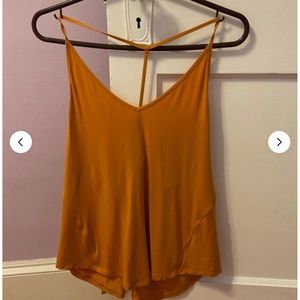 Lululemon Modal-Silk Yoga Tank Top Size 8 Autumn Orange